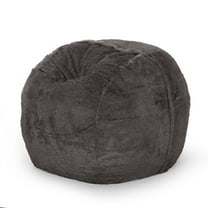 Noble House Blalock Faux Fur 5 ft. Winter Bean Bag, Brown and Beige