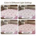 thumbnail image 7 of ODIKA 2'x3' Washable Throw Rug Pink Distressed Vintage Trellis Boho Clusters Vine Border Scroll for Hallway, Study Room, Non-Slip Low Profile, Flatwoven, 7 of 7