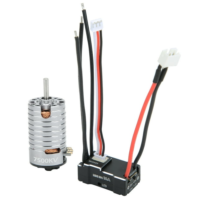 Tbest Brushless Motor ESC High Purity Copper Metal Motor ESC Kit Brushless 1/28 Rc Car 1/32 Rc Car Outdoor 1/24 Rc Car