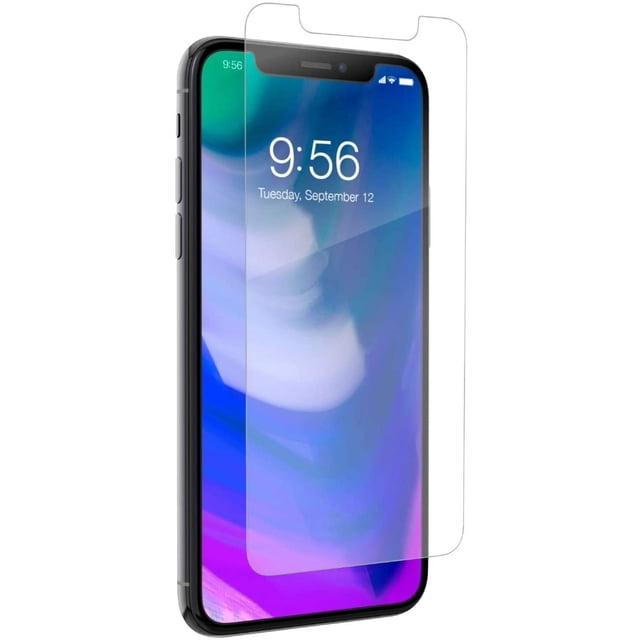 ZAGG InvisibleShield Glass+ Screen Protector HD Tempered Glass for iPhone XS/X Impact & Scratch Protection, Easy to Apply Tools Included - Bulk Packaging
