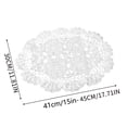 thumbnail image 3 of Oval Lace Doily Placemat Crochet Tablecloth (15.7" x 18") for Coffee Table and Dining Table, Vintage Handmade Cotton Home Decoration(White), 3 of 3