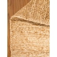 thumbnail image 2 of Hand Knotted Sumak Jute Eco-Friendly Area Rugs - 5'X8', Rectangle Shape, Natural Off White Color, Contemporary Pattern, High Pile, Natural Fiber, Handmade Area Rugs For Living Room (J00009), 2 of 5