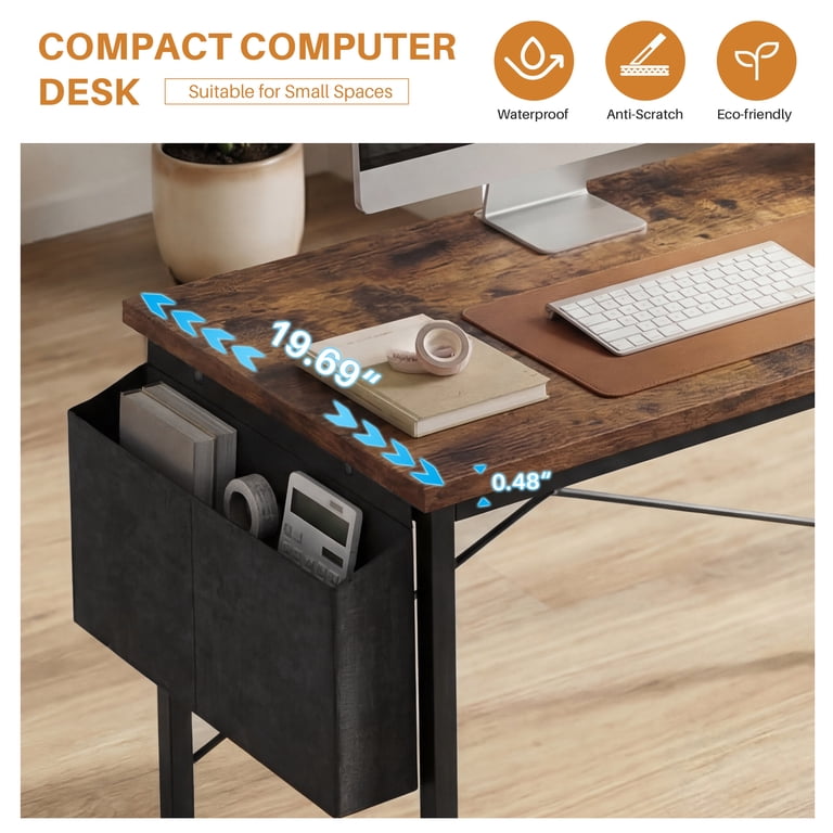 EDX 31-Inch Student Desk, Rustic Brown photo 8