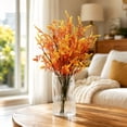 thumbnail image 5 of Artificial Flowers Fall Decor, Artificial Stems Tall Bouquet for Vase, Silk Home Table Centerpiece, Elegant Living Room Accent, 12.6", Orange, Lazyguy, 5 of 7