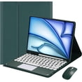 thumbnail image 1 of Funda con teclado táctil para iPad Air de 11 pulgadas M3 (2025) / M2 (2024), iPad Air 5ta (2022) / Air 4ta generación (2020) de 10,9 pulgadas, con mouse - Teclado Bluetooth táctil magnéticamente, 1 of 8