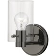 thumbnail image 1 of 1 Light Wall Sconce in Contemporary Style-8.5 inches Tall and 5 inches Wide-Black Chrome Finish Bailey Street Home 218-Bel-4821584, 1 of 1