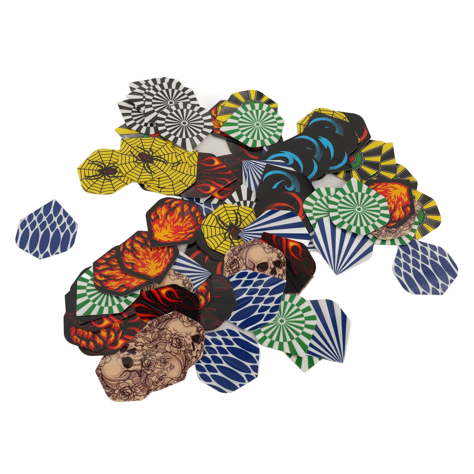 Suodoka 77Pcs Dart Flights Professional PET Replacement Feather Tail Wings for Steel and Soft Tip Darts, Durable Foldable Standard Size (3.93 inches / 10 cm)