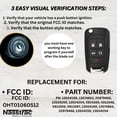 thumbnail image 6 of Nasstrac New Remote Flip Key Fob 2010-2020 GM 5 Button, Replacement for Impala, Malibu, Cruze, Equinox, and Other Vehicles, FCC ID: OHT01060512, 6 of 7