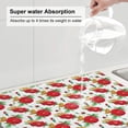 thumbnail image 5 of Yiaed Rose Flowers Print Highly Absorbent Microfiber Kitchen Counter Mat, Dish Drying Pad for Dishes, Utensils, Pots and Pans, Large 18" x 24", 5 of 7