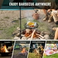 thumbnail image 6 of Swivel Campfire Grill Heavy Duty Steel Grate 360 Degree Adjustable Portable Outdoor Cooking Equipment for Fire Pits Camping BBQ, 6 of 6