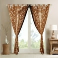 thumbnail image 4 of Brown Reindeer Curtains & Drapes,Elk Deer Hide Window Treatments,Woodland Rustic Animal Print Blackout Curtains,Jungle Wild Animals Skin Hunting Theme Window Curtains, 4 of 6