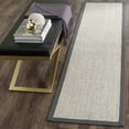thumbnail image 3 of SAFAVIEH Natural Fiber Forrester Border Sisal Runner Rug, Marble/Grey, 2'6" x 18', 3 of 10