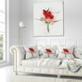 thumbnail image 3 of Designart Bright Hand drawn Red Rose Sketch - Floral Throw Pillow - 16x16, 3 of 5