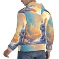 thumbnail image 6 of Wukai Sunshine Colorful Cloud Rabbit Print Men Hoodies Fleece Sweatshirts Long Sleeve Sweaters Pullover Fall Outfits Winter Clothes-Medium, 6 of 7