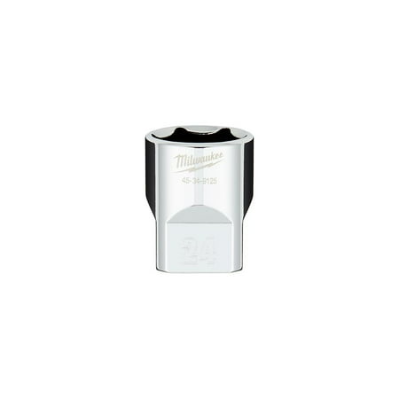 UPC: 0045242589302 | Milwaukee-45-34-9125 1/2 in. Drive 24MM Metric 6-Point Socket with FOUR FLAT Sides