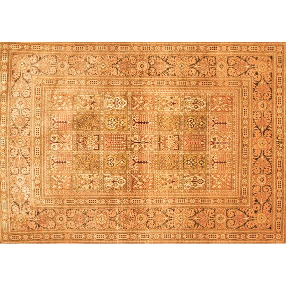 Ahgly Company Indoor Rectangle Persian Orange Traditional Area Rugs, 8' x 10'
