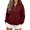 *Red, variant on VBVC Women's Half Zip Hooded Sweatshirt, Fall Winter Long Sleeve Top For Women, Ladies' Oversized Pullover Hoodie With A Pocket, White , S-2XL