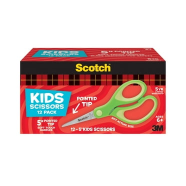 Scotch 5" Soft Touch Blunt Tip Kids Scissors, 12 Scissors