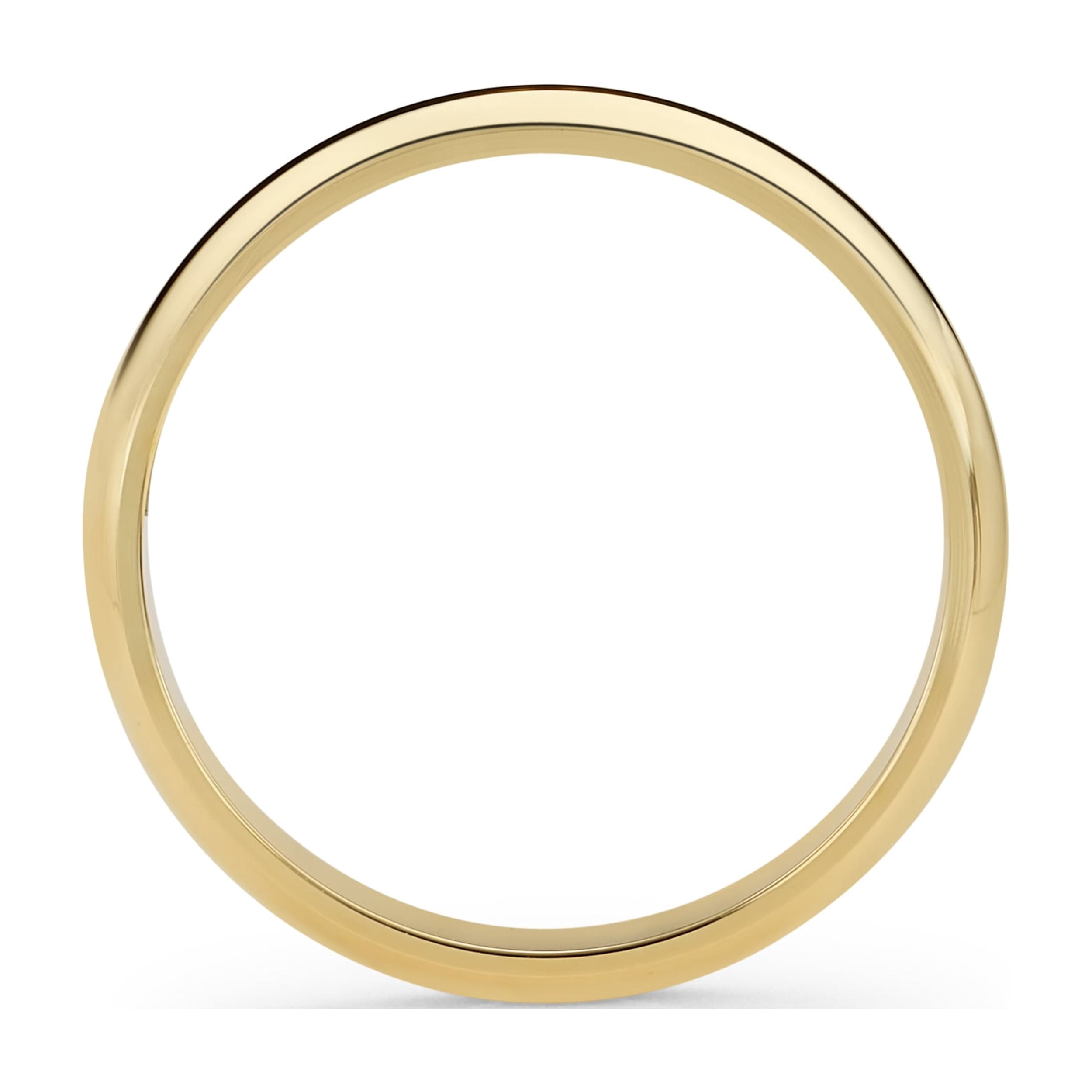 Amanda Rose Collection Ladies Solid 10K Yellow Gold 3mm Traditional Fit Plain Wedding Band Size 5.5
