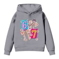 thumbnail image 7 of XAOFW Girls' Hoodies Sweatshirts Cute 67 Number Bow Casual Pullover Everyday Wear Fashionable Hoodie Long Sleeve Hooded Sweatshirt Trendy Cozy Family Gathering Top, 7 of 7