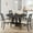 Black, variant on COZONY 47" Round Farmhouse Table for 4-6, Wood Top & Cross Base, Mid-Century Kitchen Table, Retro