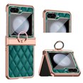 thumbnail image 1 of Allytech for Samsung Galaxy Z Flip5, Z Flip 5 5G Cover, With Ring Holder Kickstand Slim Fit Shell Cover Premium PU Leather Anti-Scratch Drop Proof Phone Case for Samsung Galaxy Z Flip5 - Green, 1 of 7