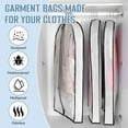 thumbnail image 4 of Abaima 4 Pack 40" Garment Bags for Storage, 4" Gusseted Hanging Clothes Bags for Storage, Clear Plastic Suit Garment Bags with Full Zipper, Hanging Clothes Bags for Closet Storage, 4 of 7