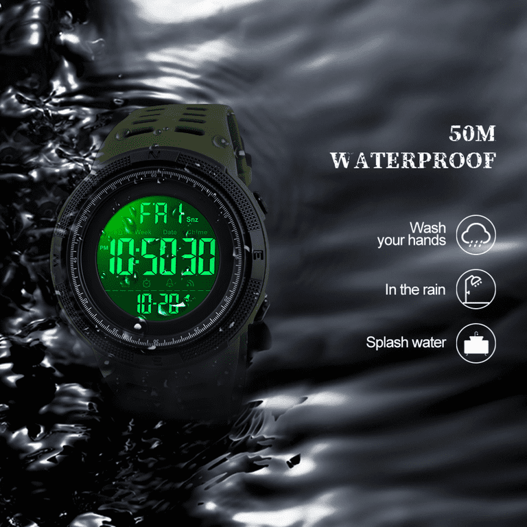 SKMEI Men's Digital Sport Watch Army Green photo 4