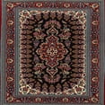 thumbnail image 1 of Ahgly Company Machine Washable Indoor Square Traditional Army Brown Area Rugs, 5' Square, 1 of 7