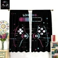 thumbnail image 6 of Gaming Curtains for Boys, Colorful Pink Blue Game Controller Graffiti Gamepad Print Window Curtains for Kids Teens Bedroom Nursery Playroom, 84" W X 84" L, 6 of 6