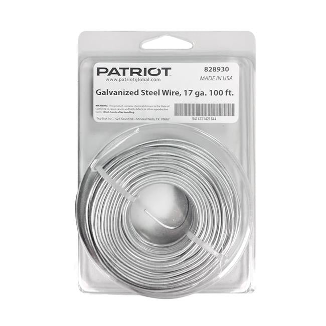 Patriot 828929 100 ft. 17 Gauge Aluminum Wire - Black&#44; 10 Per Case