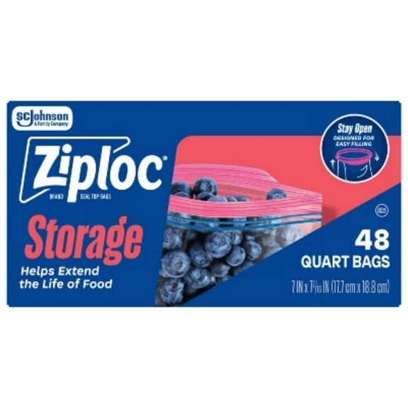 Ziploc Storage Quart Bags