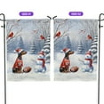 thumbnail image 2 of Hello Winter Doberman Pinscher Football Snowman Welcome Snowy Morning Garden Flag 12x18in Double Sided Doberman Dog Lover Gifts Outdoor Decor - 01012, 2 of 5