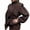 Brown, variant on Women'S Fall Fashion Long Sleeve Belted Jacket Cropped Jackets Windbreaker Coat Street Lounge Wear Cream White M