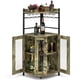 thumbnail image 1 of Costway Armario de Barra en Esquina con Portavasos de Vidrio, Armario de Vino Industrial con Puertas de Malla Metálica y Estante Ajustable, Buffet con Kit Antivuelco para Cocina, Comedor, Bistro, 1 of 5