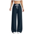 thumbnail image 6 of ZXLBBD Boy's Lightweight Wide Leg Silk Sweatpants for Kids Straight Leg Mesh Breathable Loose Fit Summer Trousers Fashion Casual Outdoor,Blue,Size 8 Y-9 Y, 6 of 7