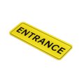 thumbnail image 3 of Unique Bargains 6'x2' ENTRANCE Sign Acrylic Self Adhesive Door Sticker Wall Sign Yellow, 3 of 5