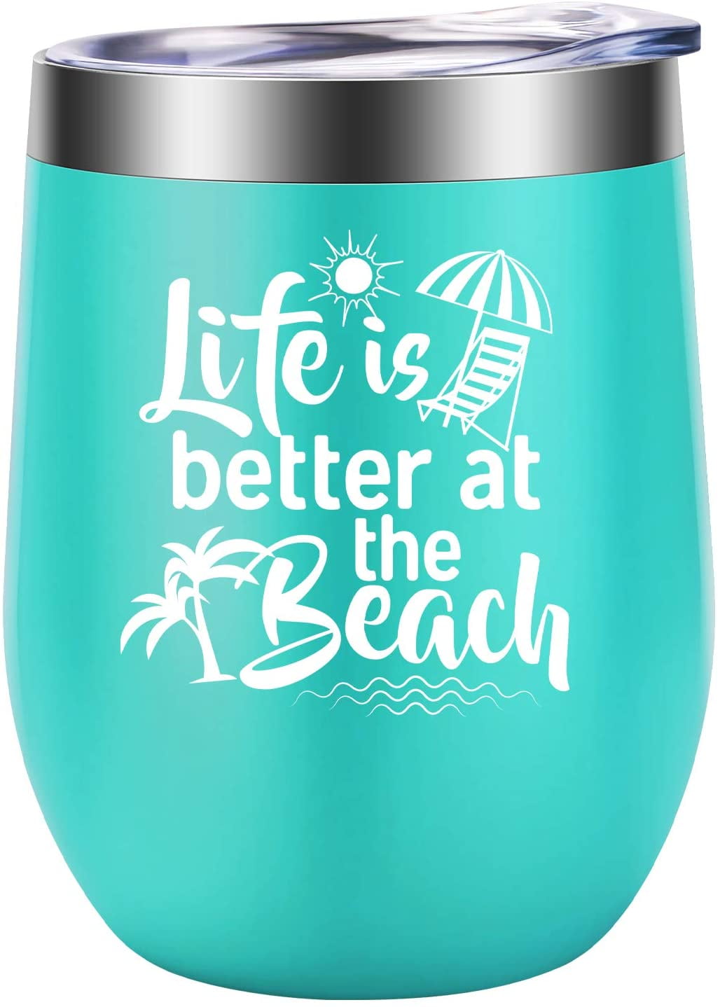Beach Gifts For Women Life Is Better At The Beach Funny Mothers Day Birthday Wine Gift For Wife Mom Daughter Friends Summer Gifts For Rv Lake Pool Sea Lovers