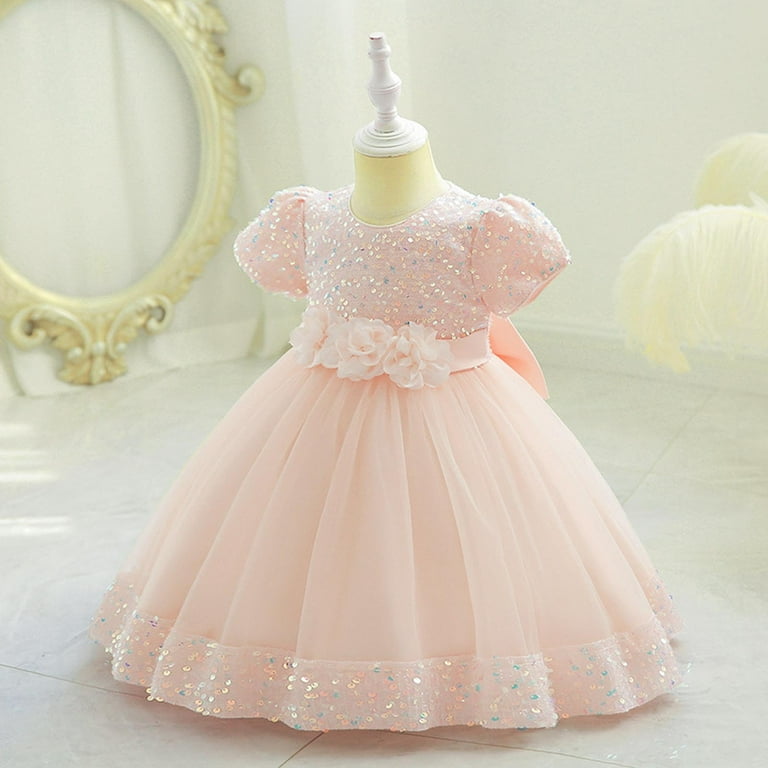 pink 4t dress Elegant Princess Dress, Rose Red / 7T