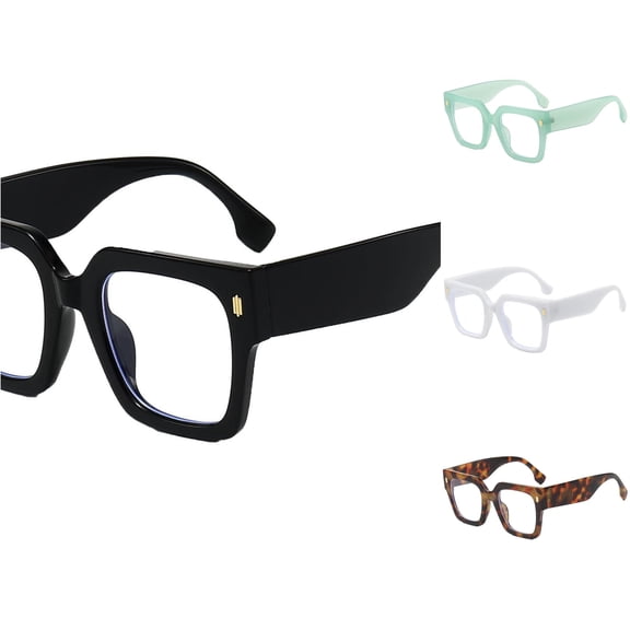 JoyMagic Fashion Oversized Blue Light Blocking Glasses For Women Men Big Square Frame Computer Eyeglasses