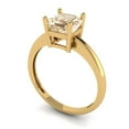 thumbnail image 2 of Clara Pucci 14K Yellow Gold Solid Gold Morganite Solitaire Anniversary Ring for Women - 1 cttw Asscher Cut, 2 of 8
