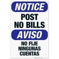 thumbnail image 1 of Post No Bills Bilingual Sign, OSHA Notice Sign, 24x36 Corrugated Plastic, 1 of 7