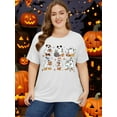 thumbnail image 4 of DEXIO Plus Size Halloween Shirts for Women Cute Ghost Shirt Fall Graphic Tees Spooky Season Top Pumpkin Short Sleeve Tops,1X, 4 of 6