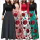 thumbnail image 4 of Las mujeres impresión Floral vestido largo de manga larga Casual Maxi vestidos Boho fiesta vestido de noche playa más el tamañopangjing, 4 of 4