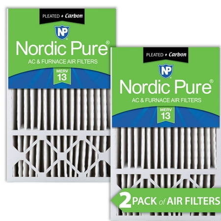 

16x25x5 (4 3/8) Honeywell Replacement Air Filters MERV 13 Plus Carbon 2 Pack