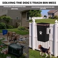 thumbnail image 3 of Dog Poop Trash Can Outside,3.1 Gallon Outdoor Plastic Dog Poop Disposal Container ,Pet Waste Station with Lid，Hanging Trash Can for Fence, Garbage, Outdoors, 3 of 6