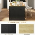 thumbnail image 6 of HOMCOM Tilt Out Trash Can Cabinet with Drawers, Farmhouse Kitchen Cabinet with Hidden Trash Can for Kitchen, Black, 6 of 9