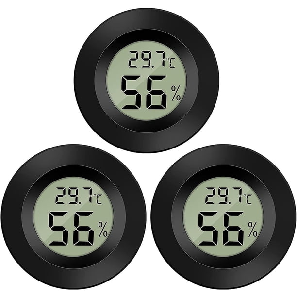 Termómetro LCD digital mini termómetro higrómetro de temperatura humedad-50 ~ 70 10% ~ 99% Rh portátil termómetro termo higrómetro indicador para cocina de oficina Hum Feliz Sencillez