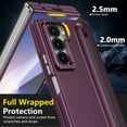 thumbnail image 3 of Decase for Samsung Galaxy Z Fold 7 Case with Pen Holder & Stylus, Camera Frame Stand,Pen Slot Phone Case with Screen Protector Matte PC Bumper Anti-Scratch Kickstand Cover for Z Fold 7,Winered, 3 of 12