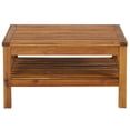 thumbnail image 3 of vidaXL Modern Storage Solid Acacia Wood Coffee Table with Assembly Guide, Brown, 3 of 5